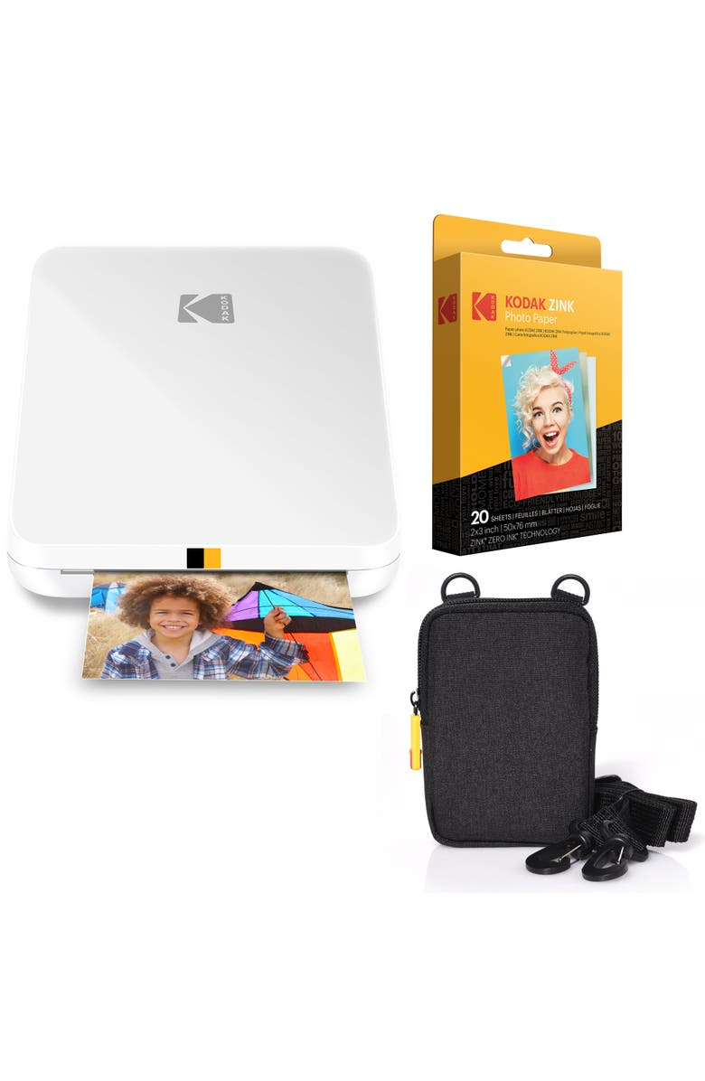 Kodak Step Slim Printer + 20 Zink Sheets, Main, color, White