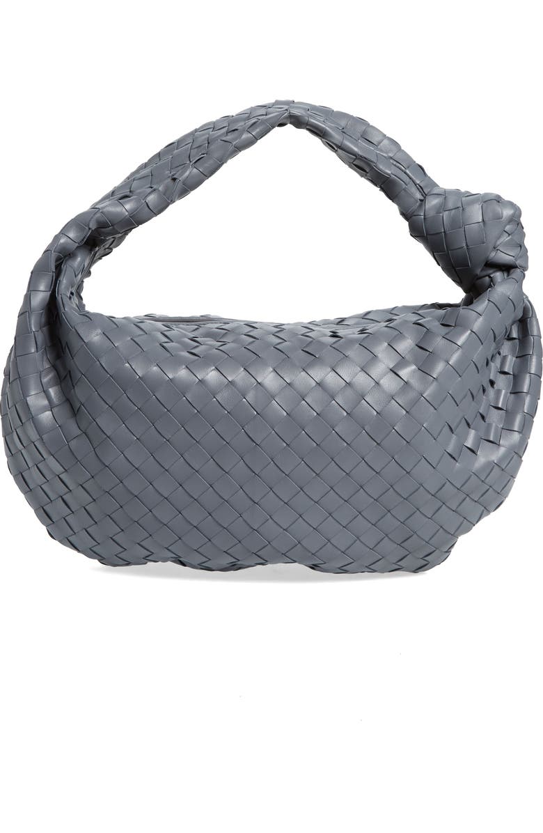 Bottega Veneta Jodie Leather Hobo Bag, Alternate, color, Thunder-Gold