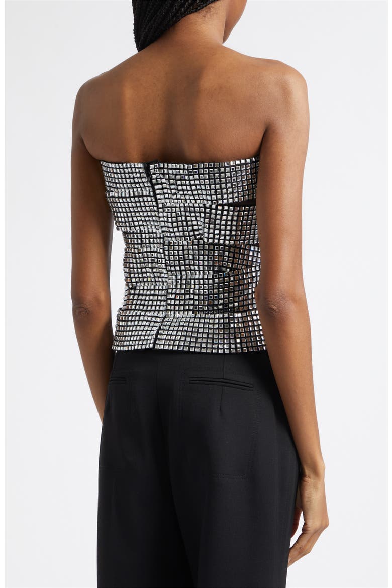 Disco Ball Strapless Top, Alternate, color, BLACK