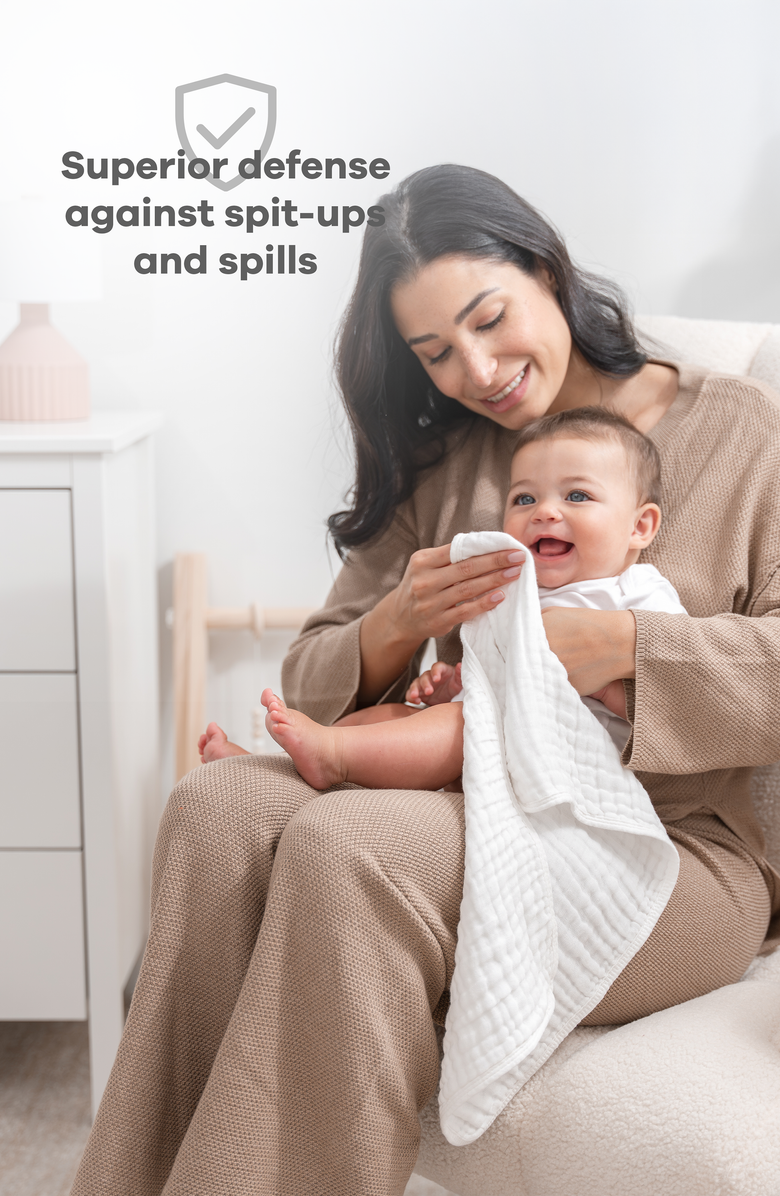 Comfy Cubs Muslin Burp Cloths - Pack of 10, Alternate, color, White