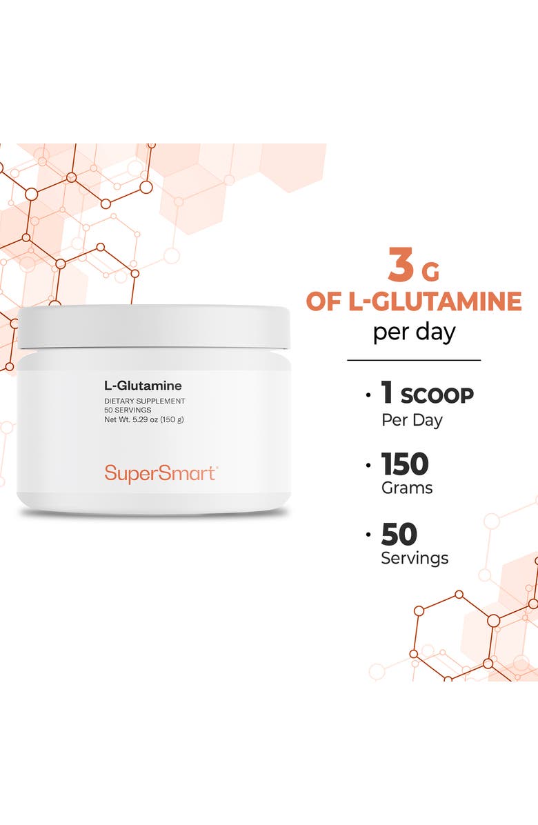 SuperSmart L-Glutamine Powder, Alternate, color, NO COLOR