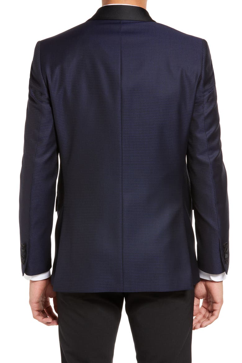 Josh Check Wool Dinner Jacket, Alternate, color, NAVY