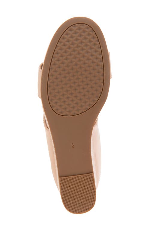 Shop Aerosoles Wheeler Wedge Heel Sandal In Cipria Faux Leather