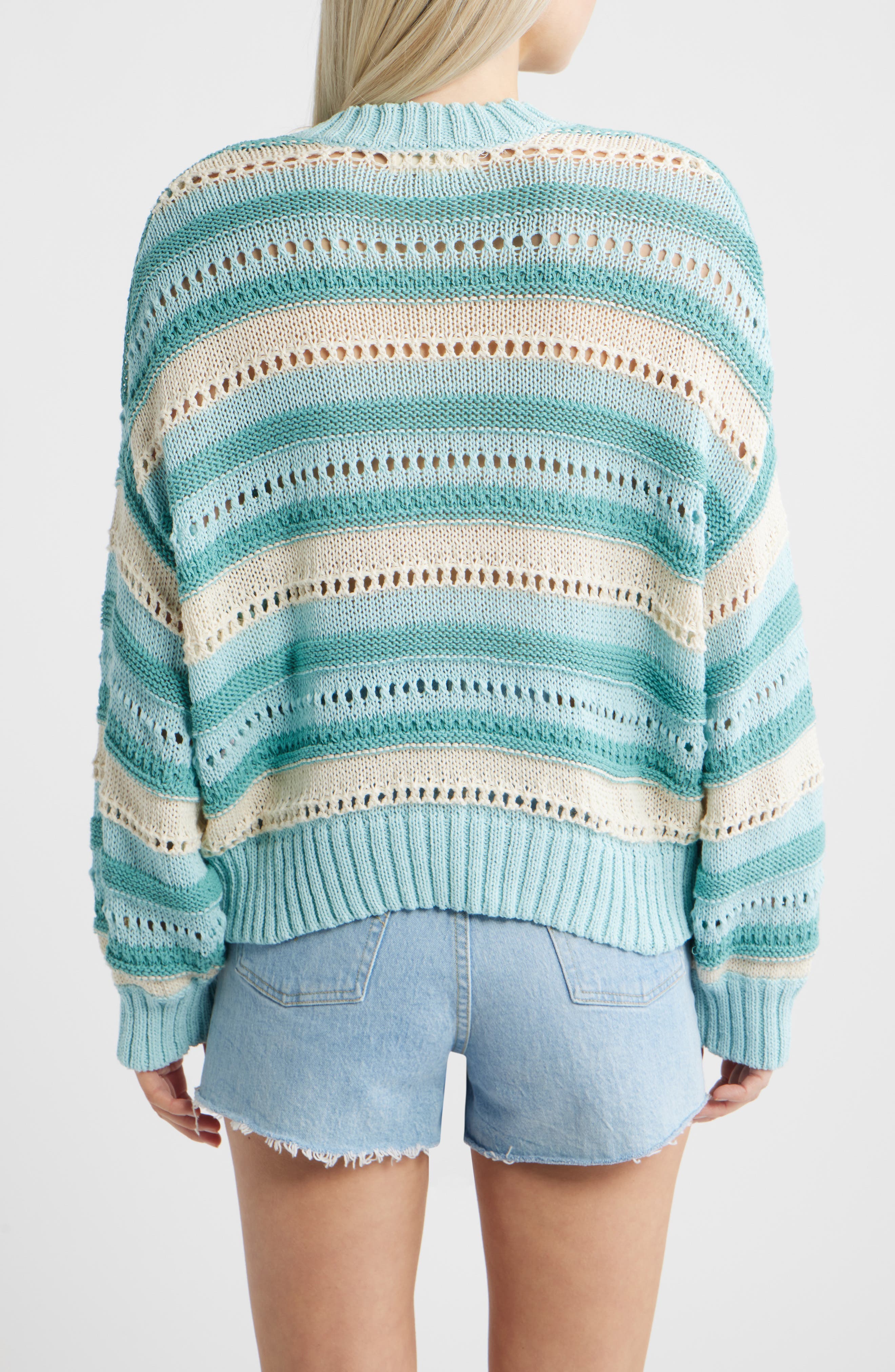 Neon Isles Cotton Blend Sweater - image 4