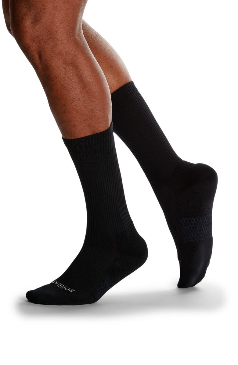Bombas Lightweight Ribbed Crew Socks, Alternate, color,