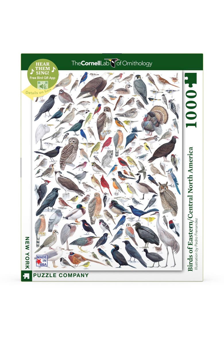 NEW YORK PUZZLE COMPANY Birds of Eastern/Central North America 1000 Piece Puzzle, Main, color, NO COLOR