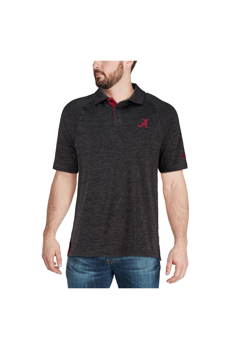 COLOSSEUM Men's Colosseum Black Alabama Crimson Tide Down Swing Polo, Alternate, color, Heather Black