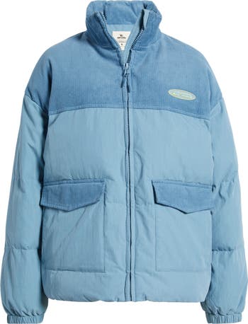 Rip Curl High Tide Mixed Media Cotton Puffer Jacket Nordstrom