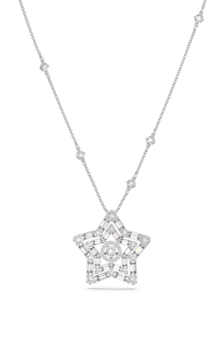 Swarovski Stella Crystal Star Pendant Necklace, Main, color, 