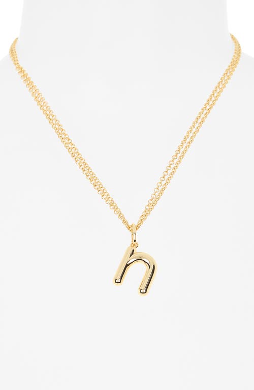 Leith Lowercase Initial Bubble Pendant Necklace In Gold