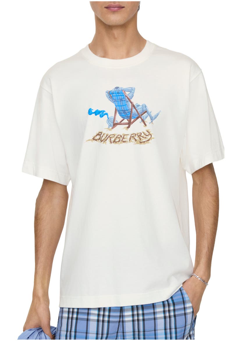 Beach Knight Cotton T-shirt, Main, color, Chalk white