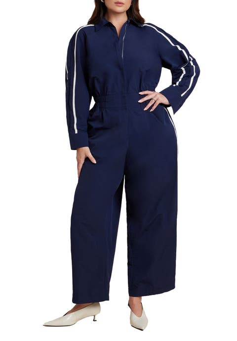 Track Detail Jumpsuit (Plus)