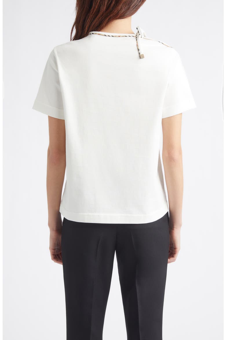 Frankie Bow Tie Cotton T-Shirt, Alternate, color, CHALK