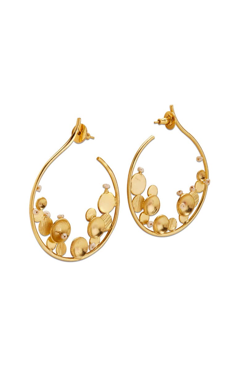 Dhwani Bansal Aero Hoops, Alternate, color, Gold Plated