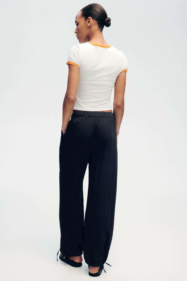 Tie-detail Balloon-leg Pants, Alternate, color, Dark gray