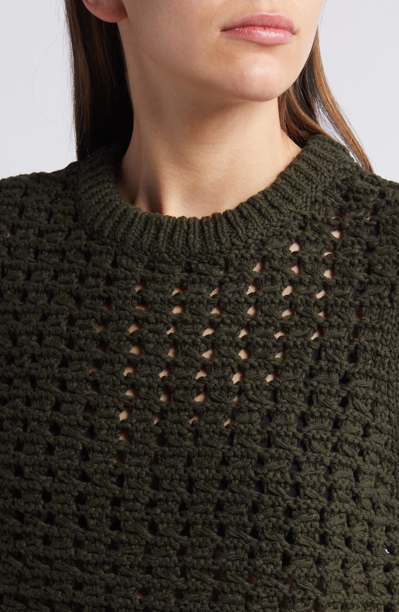 FRAME Open Stitch Sweater Vest, Alternate, color, Military