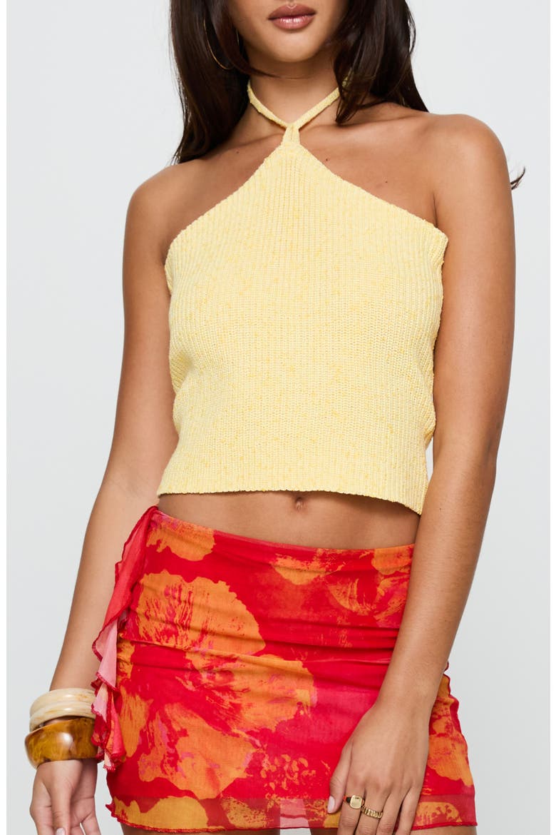 Runaway Baby Knit Halter Top, Main, color, LEMON