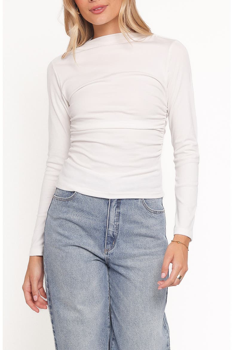 Nissa Long Sleeve Top, Main, color, WHITE