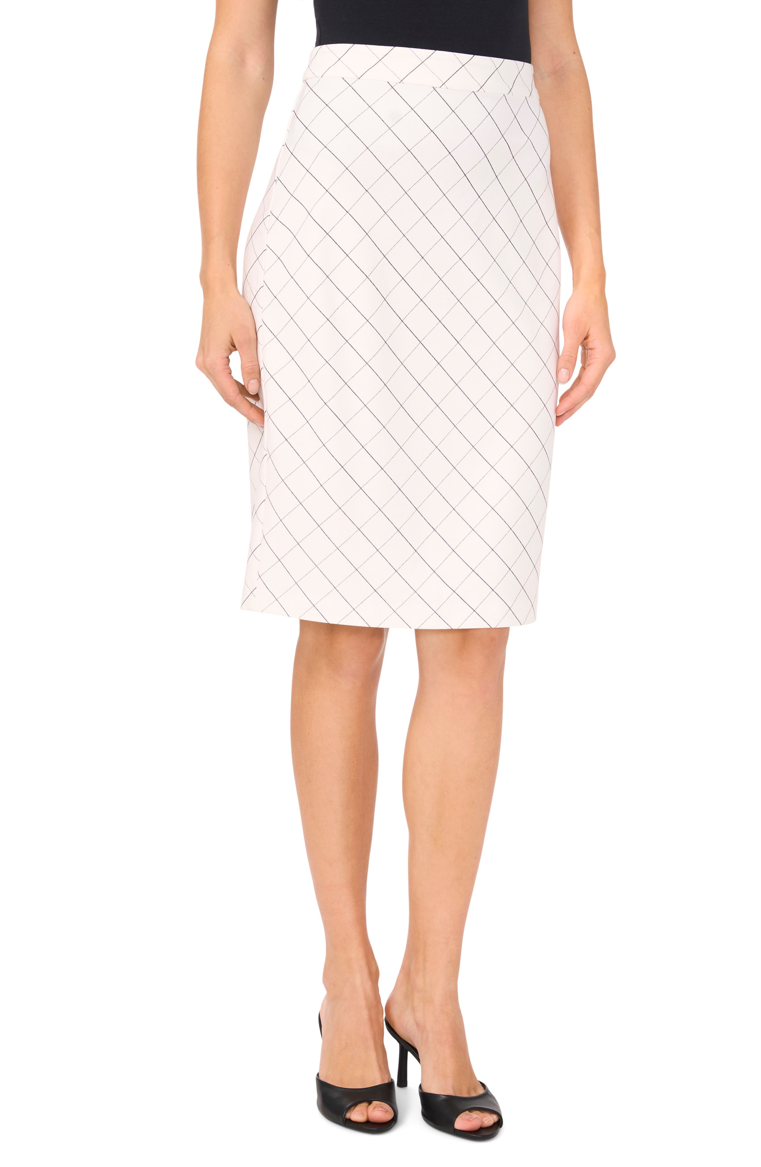 Print Ponte Pencil Skirt - image 3
