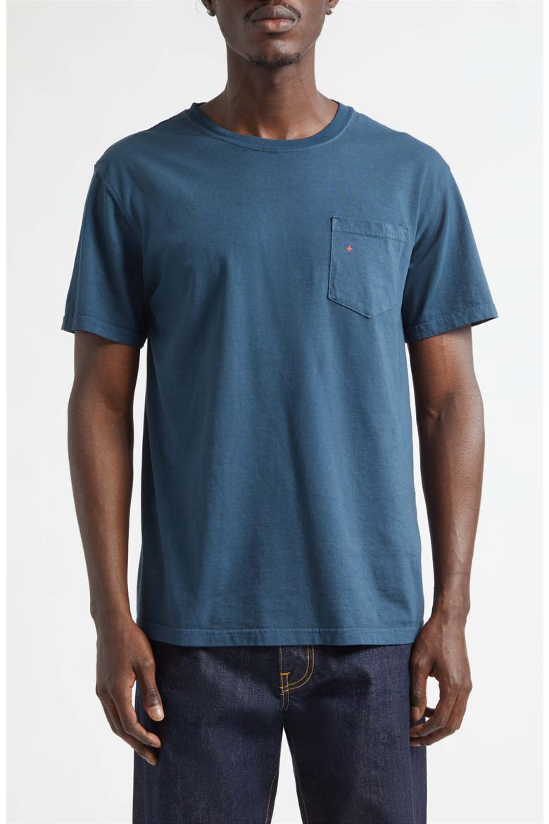Core Logo Pocket T-Shirt, Main, color, EMERALD PIGMENT DYE