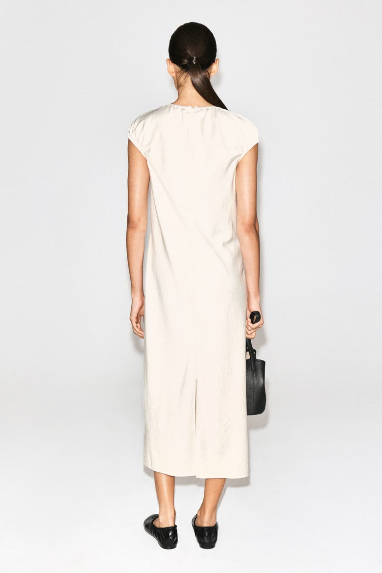 Gathered Midi Dress, Alternate, color, IVORY