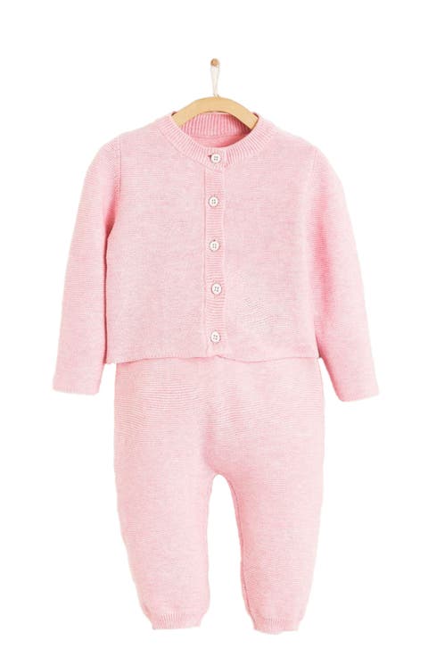 Premium Peruvian Pima Cotton My First Knit Knitted Cardigan & Pants Set for Infant