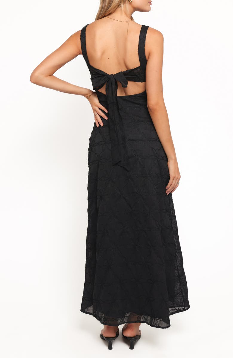 Petal & Pup Beryl Floral Embroidered Maxi Sundress, Alternate, color, Black