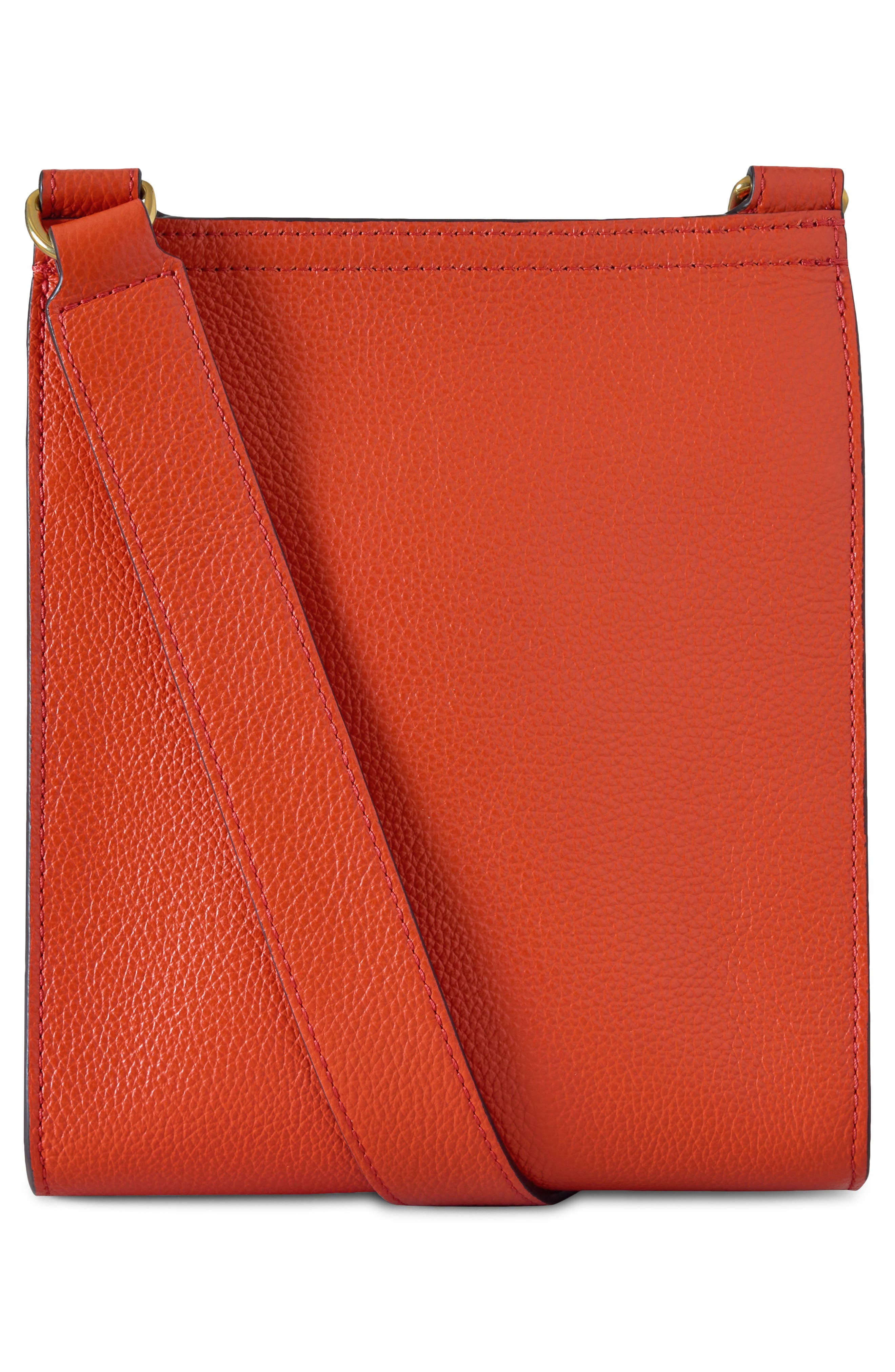 Small Antony Leather Crossbody Bag, Alternate, color, CORAL ORANGE