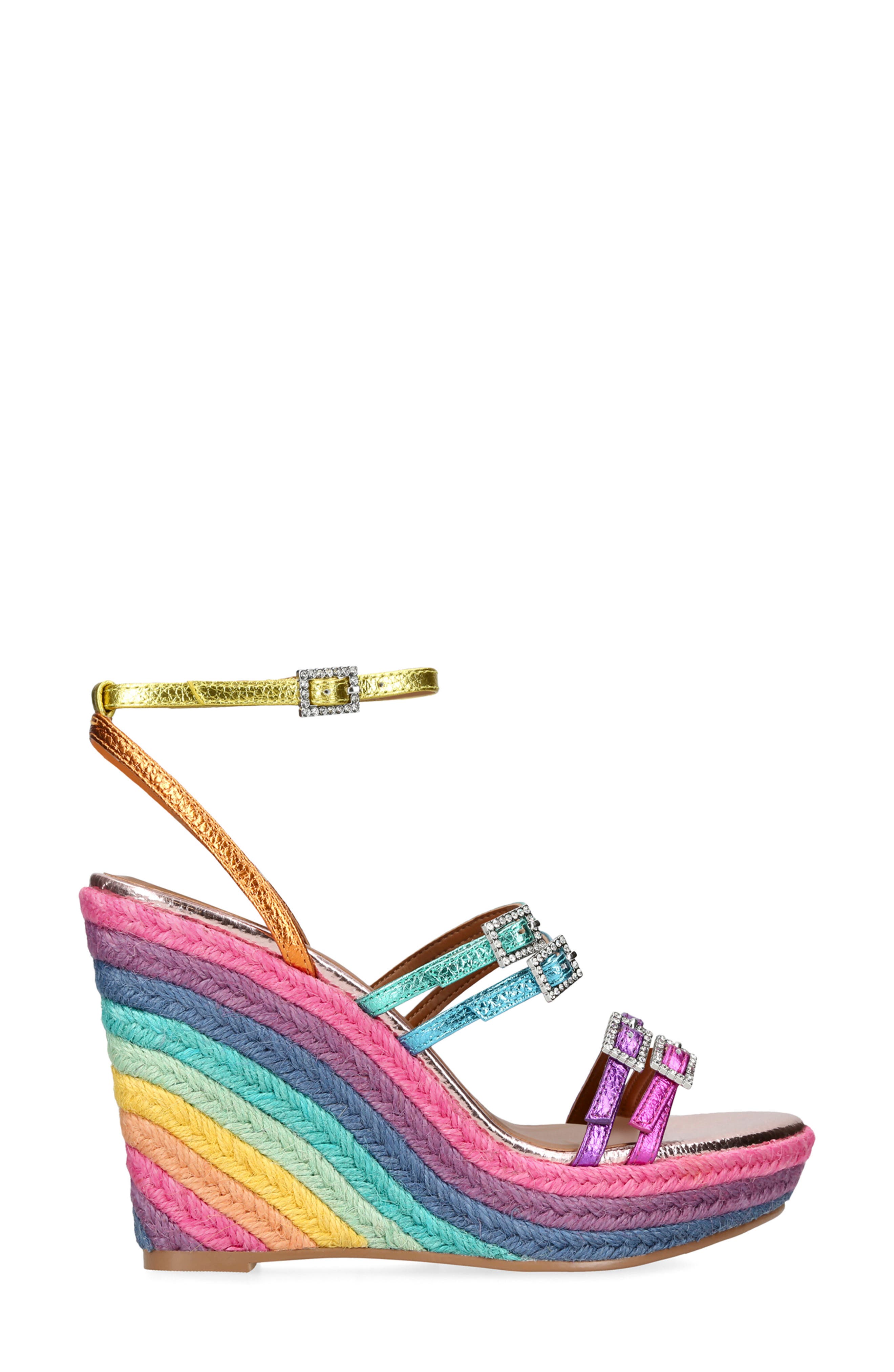 Kurt Geiger London Pierra Ankle Strap Esapdrille Wedge Sandal, Alternate, color, 