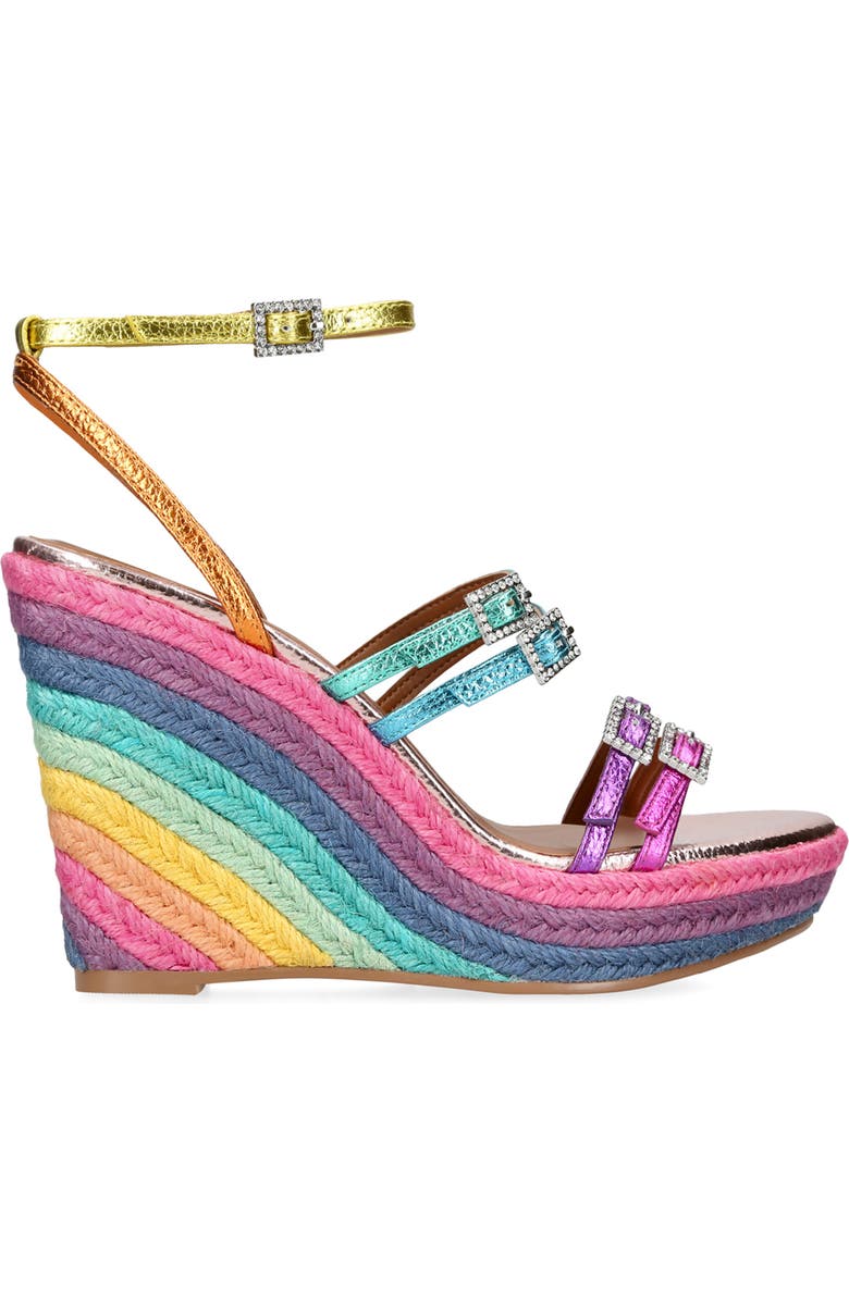 Kurt Geiger London Pierra Ankle Strap Esapdrille Wedge Sandal, Alternate, color,