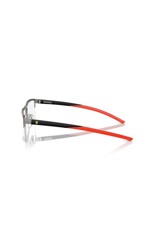 Scuderia Ferrari 57mm Rectangle Optical Glasses In Metallic