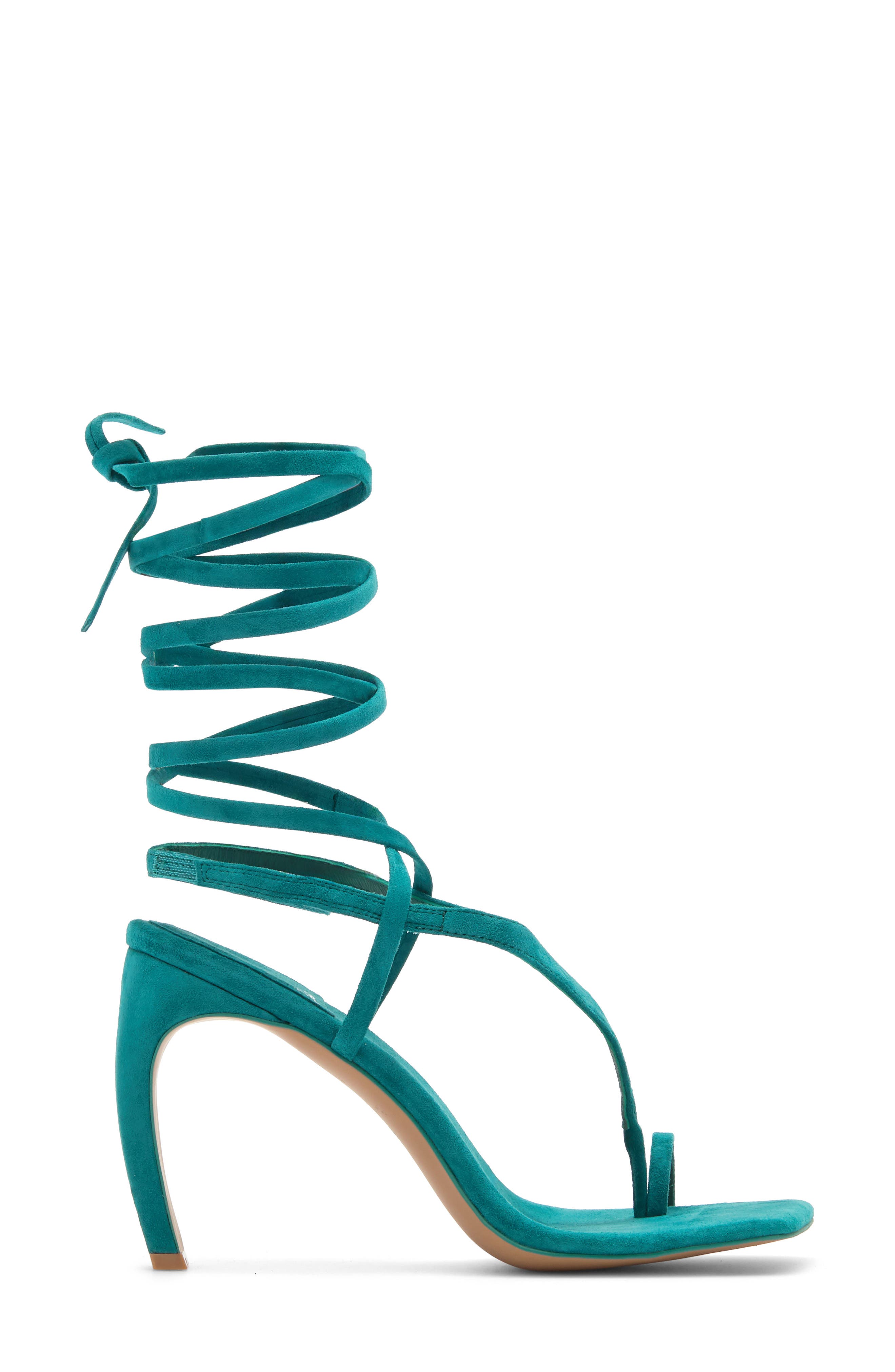 Bon Bon Ankle Wrap Sandal, Alternate, color, TURQUOISE SUEDE