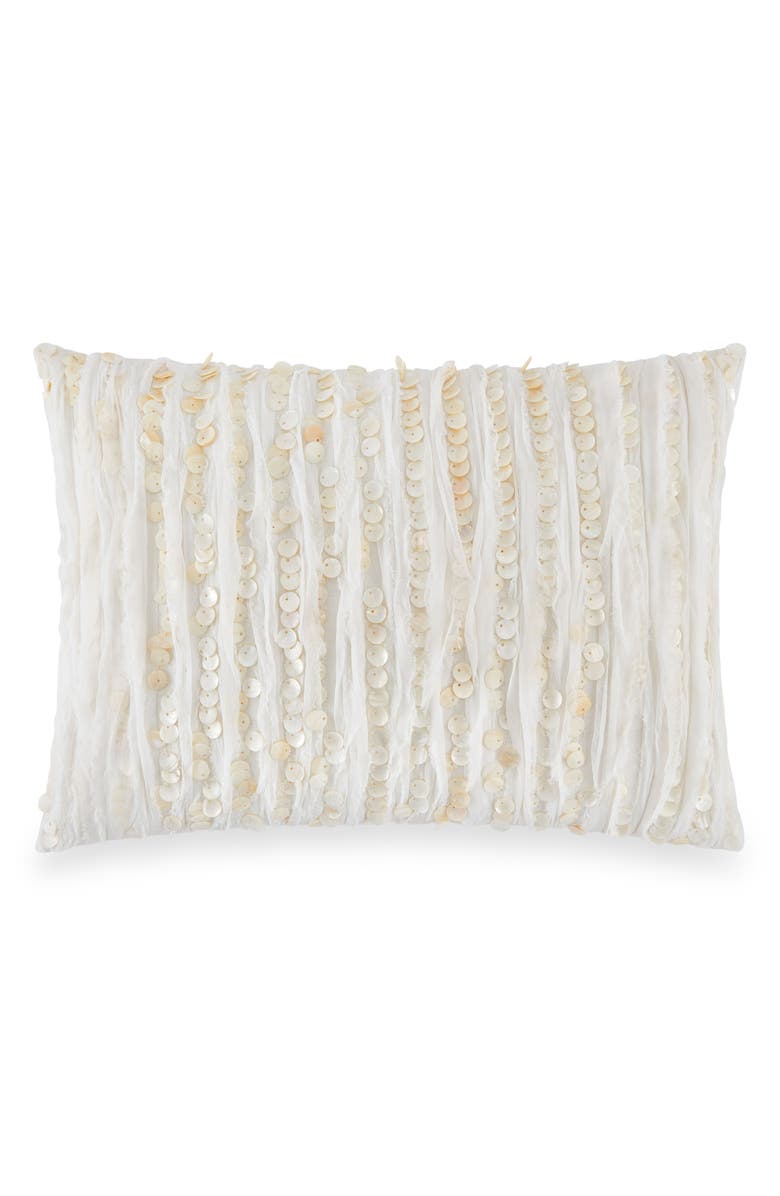 DONNA KARAN Flutter Sequin Accent Pillow, Main, color, 