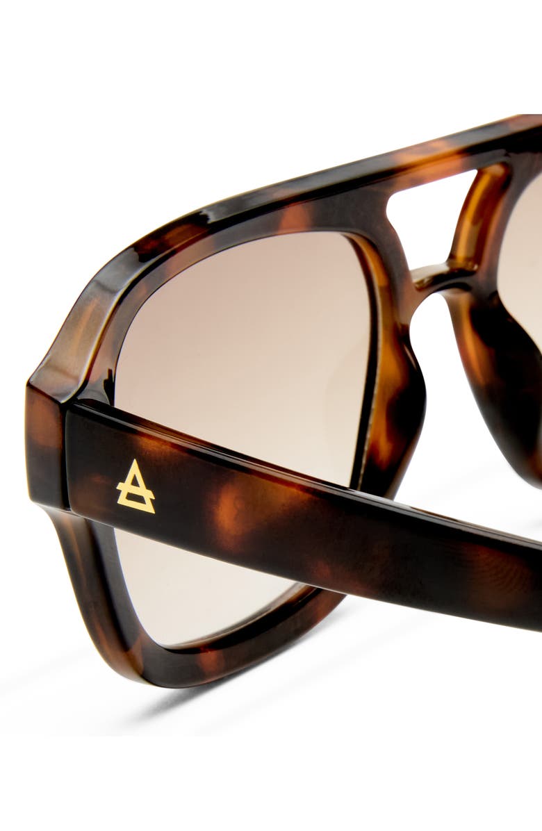 AIRE Aquarius 55mm Gradient Aviator Sunglasses, Alternate, color, Dark Tort