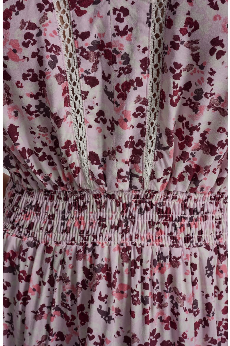 Floral Smocked Waist Minidress, Alternate, color, PINK