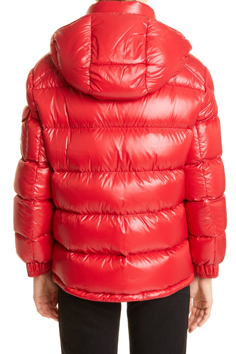 Maire Water Resistant Down Puffer Jacket, Alternate, color, RED
