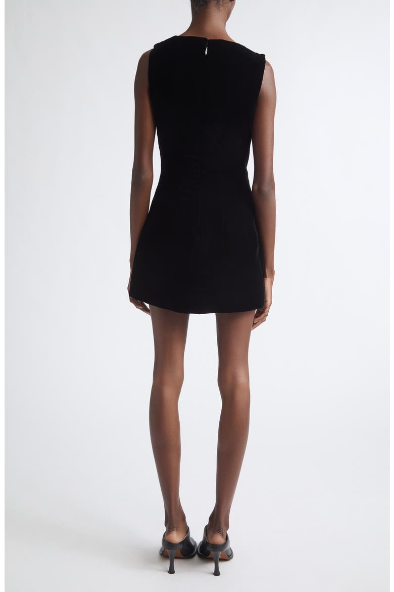 Sunflower Velvet Minidress, Alternate, color, BLACK