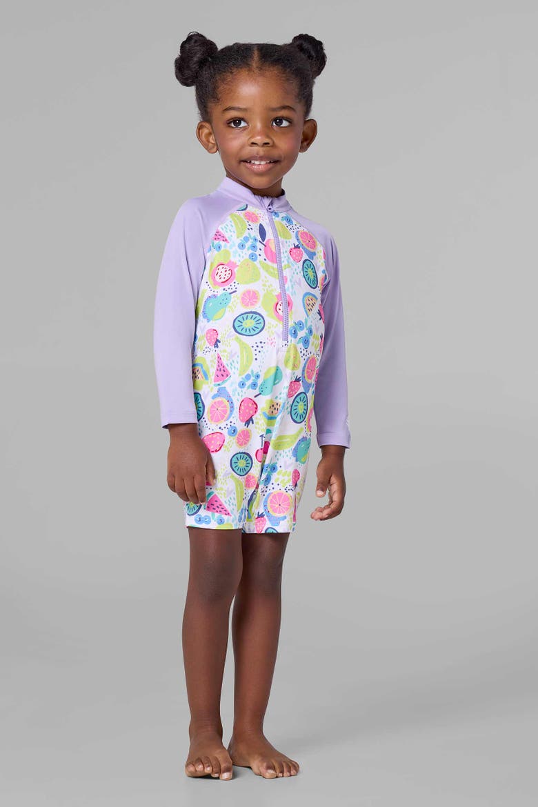 Baby's Kohala Neck-To-Knee Swimsuit, UPF 50+ Sun Protection, Alternate, color, Lavendula Colorblock