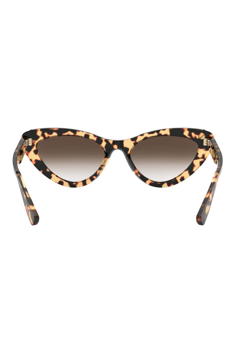 55mm Butterfly Cat Eye Sunglasses, Alternate, color, LITE HAVANA