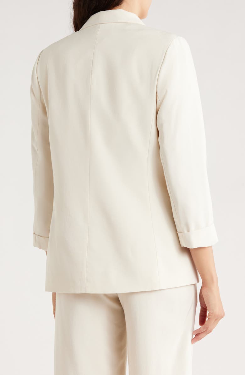 T Tahari Open Boyfriend Blazer, Alternate, color, Toasted Beige