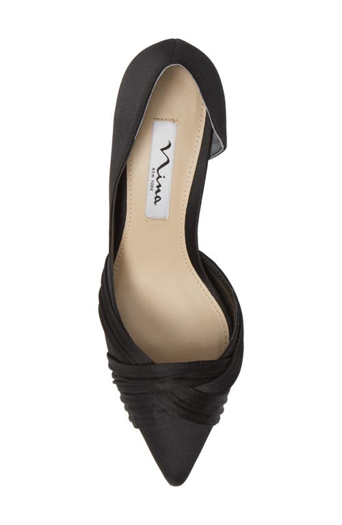 Nina Blakely Half D'orsay Pointy Toe Pump In Black