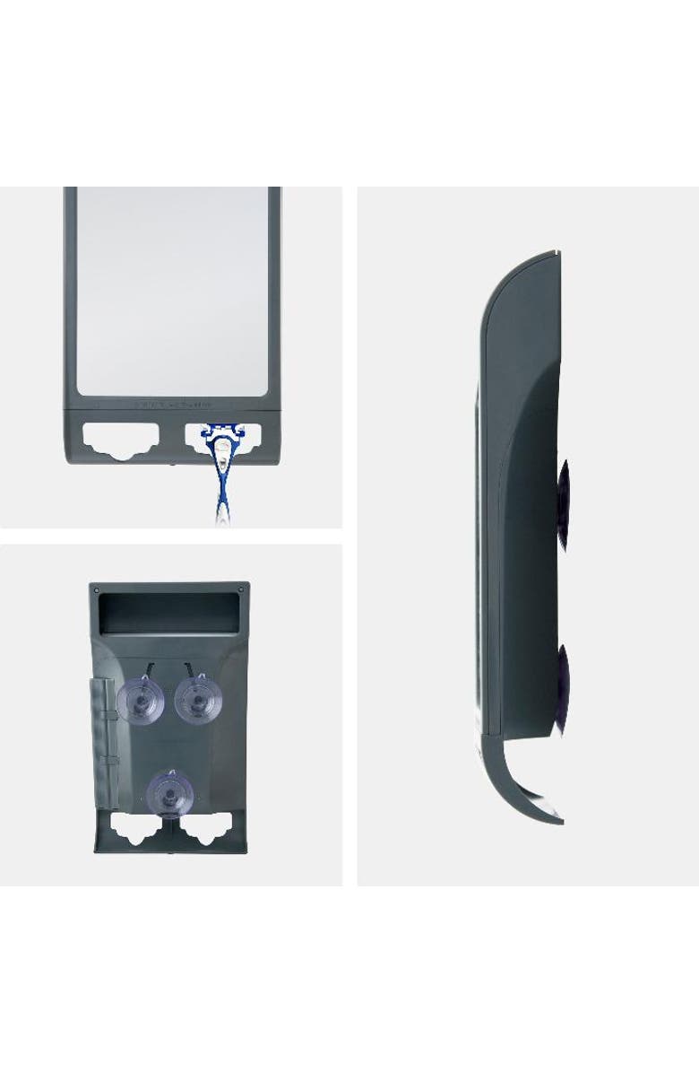 Zadro Fogless Shower Mirror with Razor Holder & Squeegee, Alternate, color, Gray