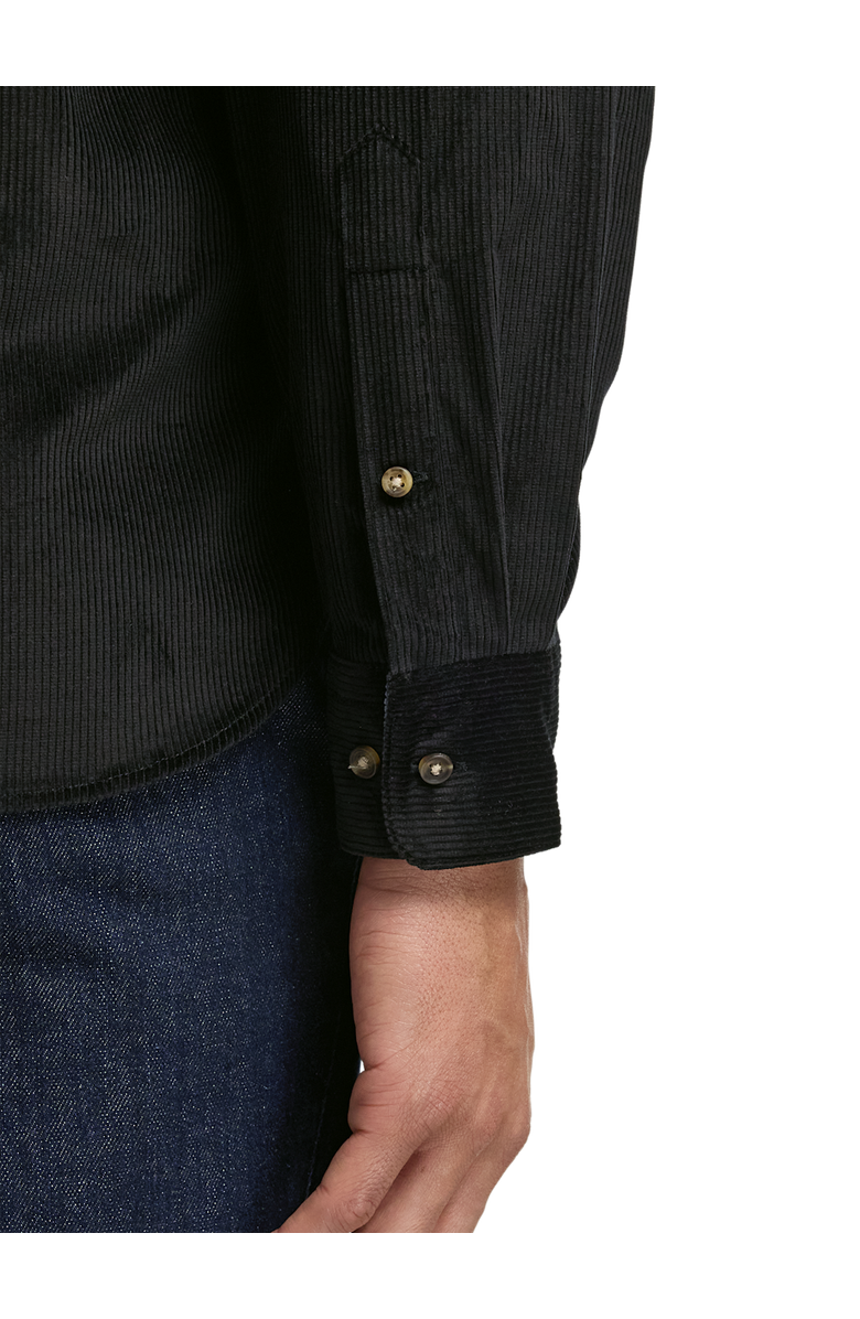 Paul Fredrick Cotton Corduroy Casual Shirt, Alternate, color, Black