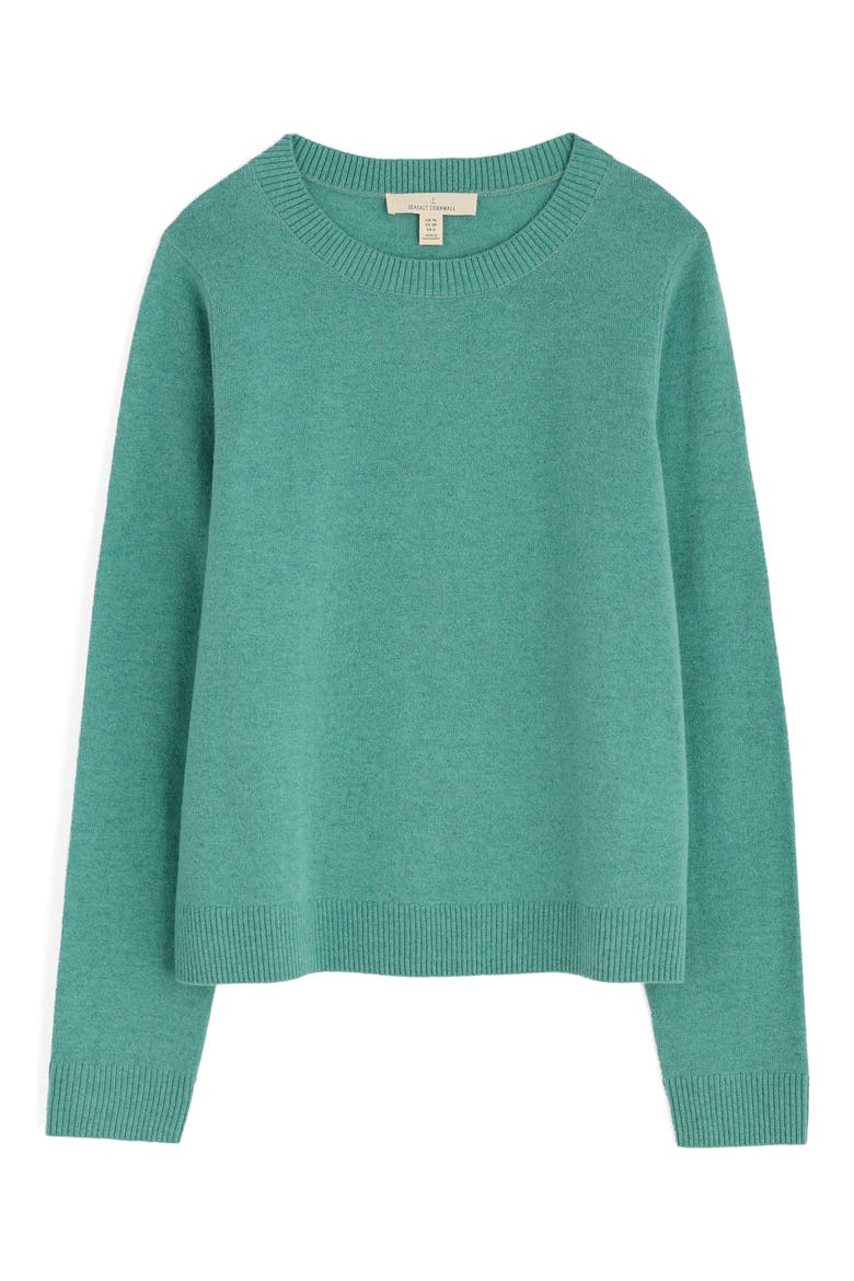 Greeb Rocks Merino Wool Blend Crewneck Sweater, Alternate, color, KNIT MELANGE SAGE LEAF