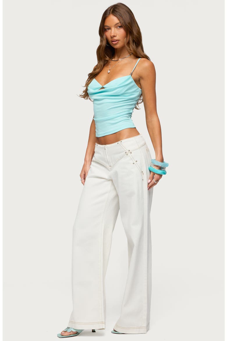 Layered Crop Camisole, Alternate, color, TURQUOISE