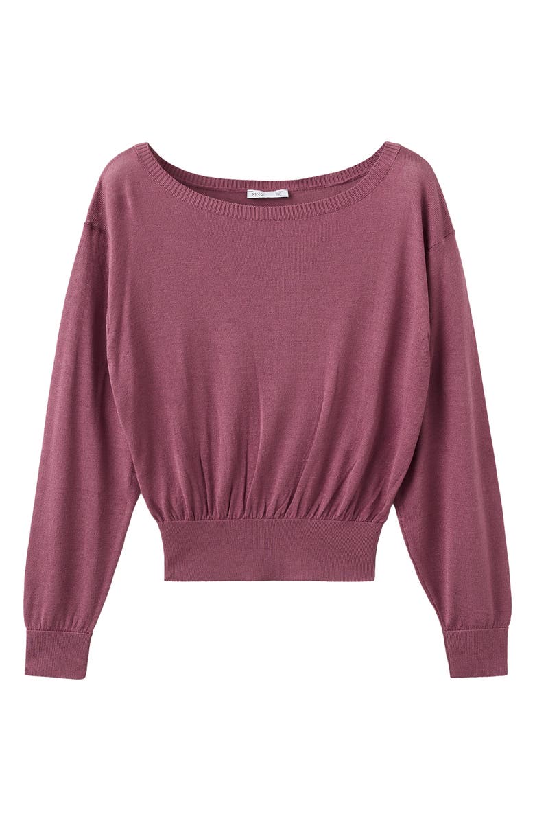 MANGO TEEN Boat Neck Sweater, Main, color, Cherry