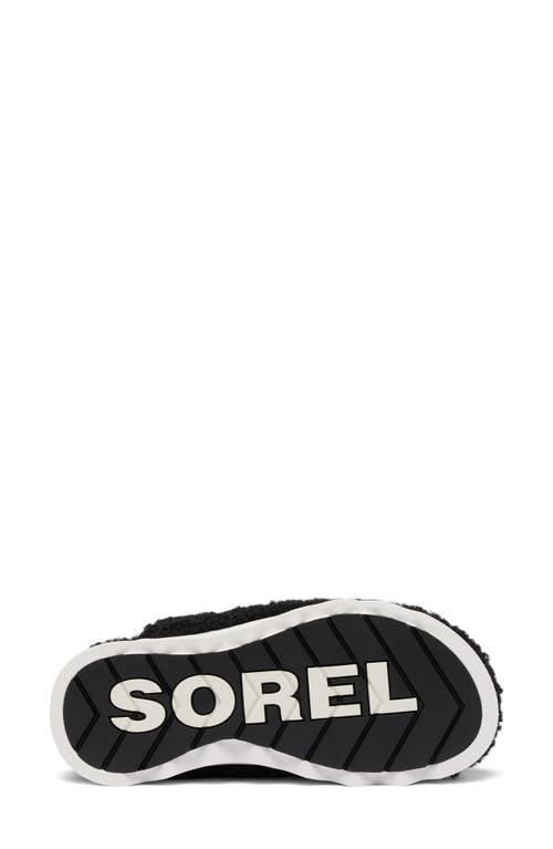 Sorel Viibe Faux Shearling Clog In Black/sea Salt