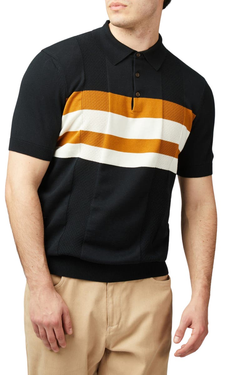 Ben Sherman Chest Stripe Organic Cotton Polo Sweater, Main, color, 