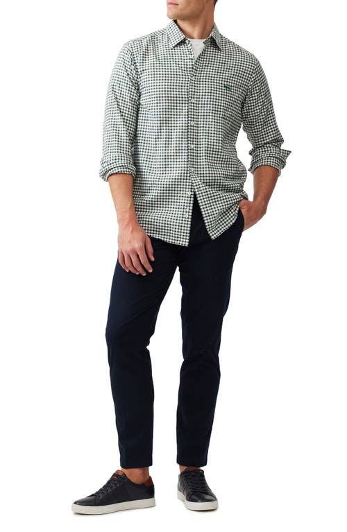 Rodd & Gunn Gebbies Valley Cotton And Linen Plaid Shirt In Deep Forest