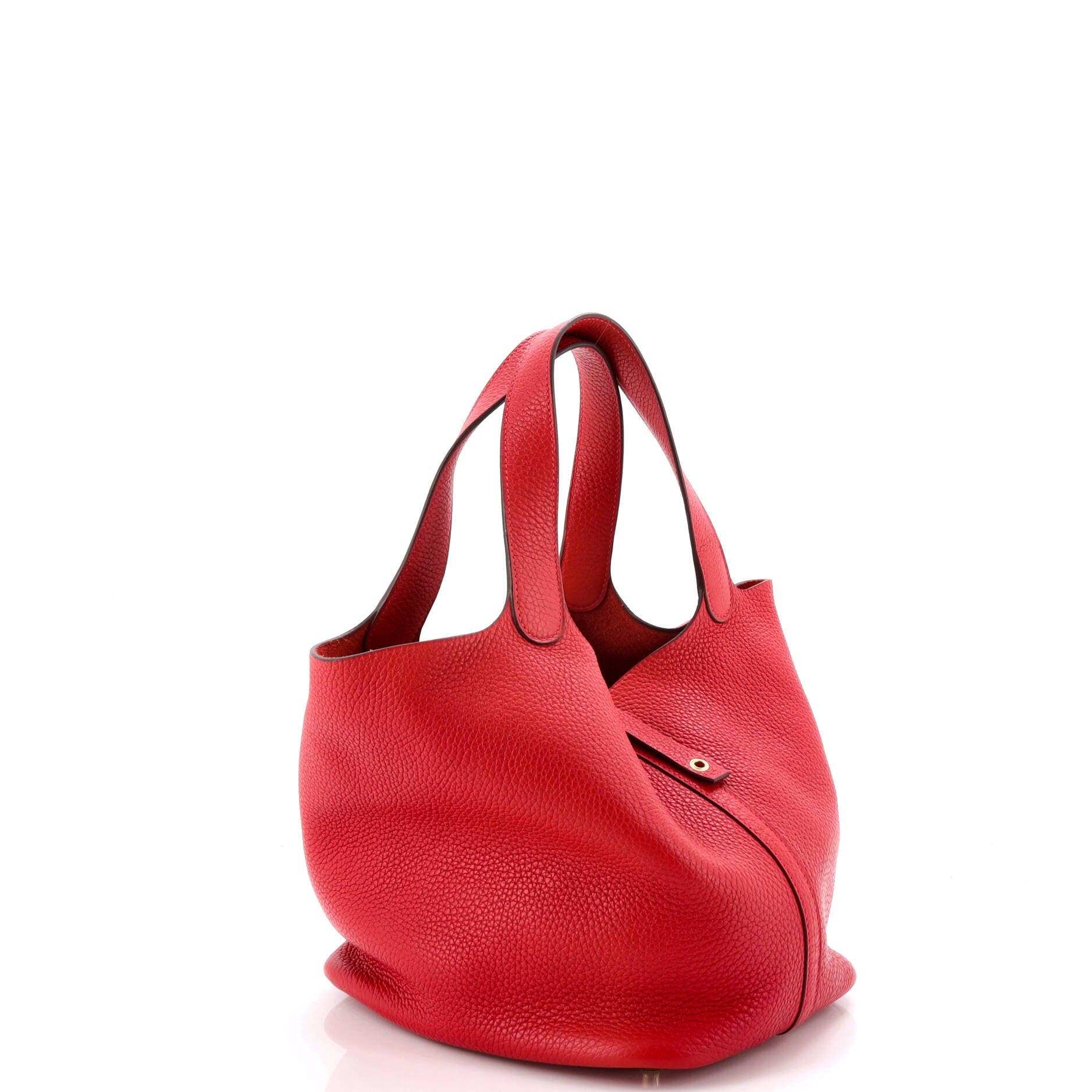 Pre-Owned Hermes Picotin Lock Bag Clemence MM, Alternate, color, Rouge Vif